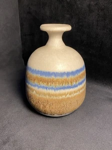 Vintage Pottery by Rousseau 5in Vase Drip Glaze Pattern - Picture 1 of 9