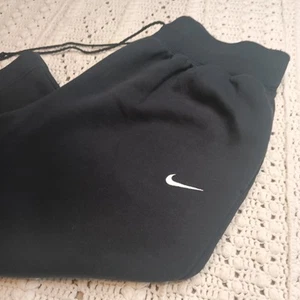 Nike Sportswear High-Rise CROP Wide Leg Sweatpants Swoosh Drawstring Y2K Sports - Picture 1 of 10