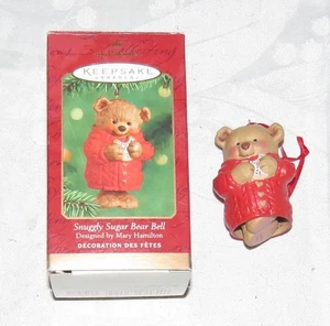 Hallmark Keepsake 2001 Ornament Snuggly Sugar Bear Bell - in Box - Picture 1 of 1