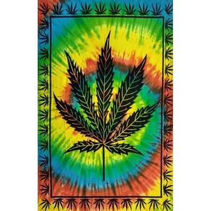 RISING INTERNATIONAL Nepal TIE DYE GOBELIN HANFBLATT FAIR TRADE - TWIN SINGLE - Bild 1 von 1