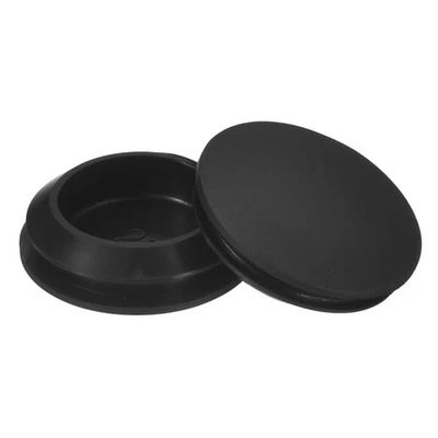 8 piezas tapones de silicona tapones de goma con orificio redondo para orificio de 25-27 mm negro Foto 1 de 4