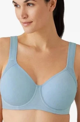 Wacoal Women's Baby blue lined Underwire Back Closure Adjustable Demi Bra 40DDD - Image 1 of 4