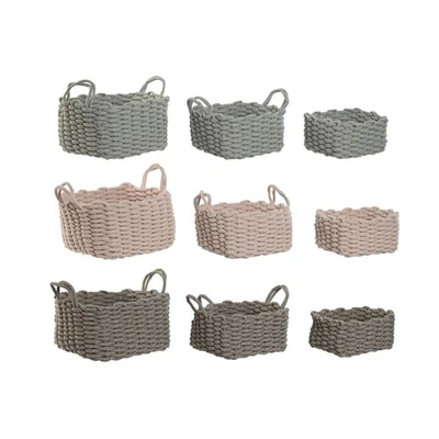 Korb-Set Home ESPRIT Schnur 28 x 28 x 18 cm - Bild 1 von 4