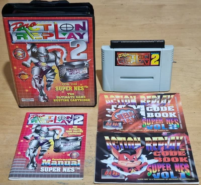 Pro Action Replay 2 for Super Nintendo SNES Datel Cheat Cart With Box & Manuals - Image 1 of 4
