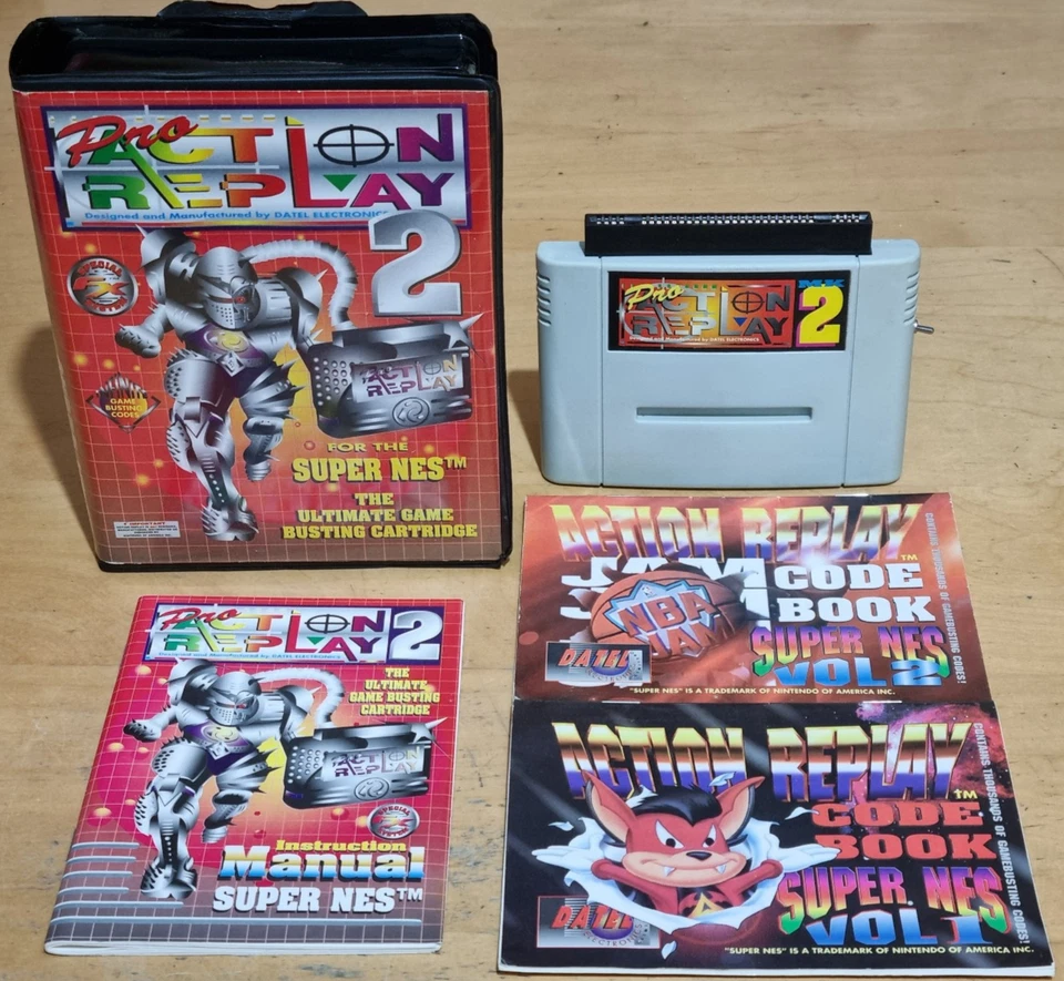Pro Action Replay 2 for Super Nintendo SNES Datel Cheat Cart With Box & Manuals - Image 1 of 4