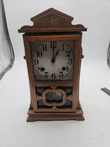 Antique NEW HAVEN Gingerbread CLOCK Carved Wood Wall Standing Glass As Is - Picture 1 of 7
