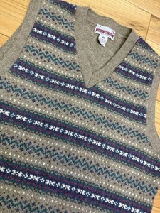 Vintage Pullover Weste Classic Directions 100% Wolle Blau Unisex Größe M - Bild 1 von 10