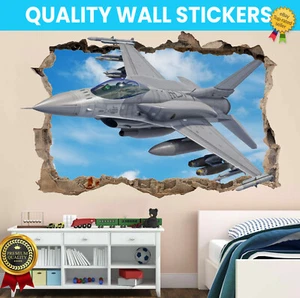 Fighter Jet Wall Sticker Mural Poster Print Wall Sticker Art Decal Decor Kid - Picture 1 of 1