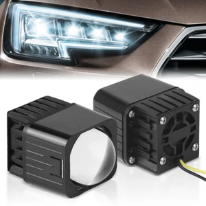 2x 1.5"" pulgadas Bi LED Proyector Lente Mini Faro Retrofit Luz Alta Blanco 60W - Imagen 1 de 11