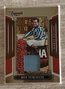 2008 Donruss Legends Horse Racing Jockey Ron Turcotte Material RED Relic 397/500