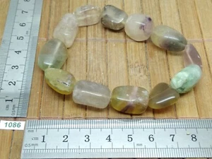 Bracelet FLUORITE en pierre roulée naturelle - mineraux lithotherapie reiki - Imagen 1 de 2