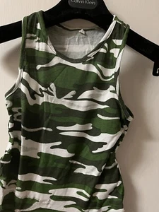 CAMOUFLAGE CUTE SUMMER TOP S - Picture 1 of 3