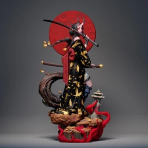 Oni, 1/9, 20cm, 12k Resin 3D Druck Figur Modellbausatz - Bild 1 von 13