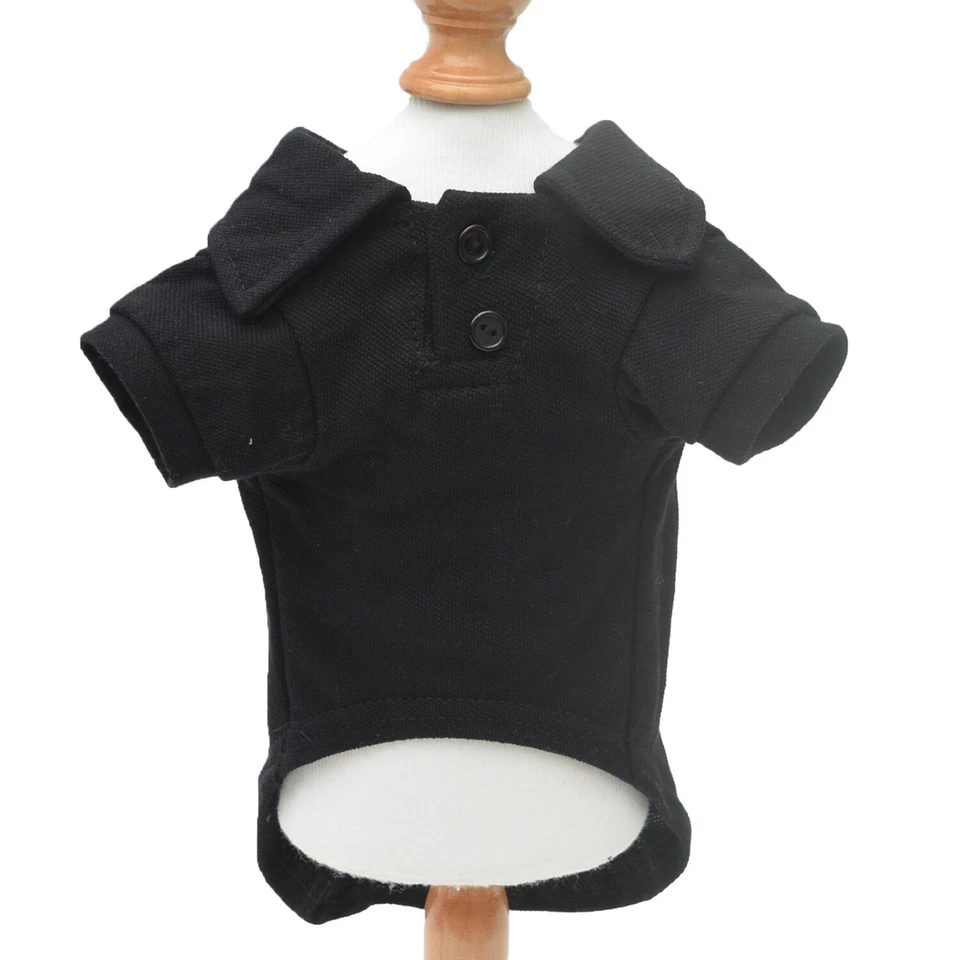 Camisetas polo básicas para perros de algodón premium, camisetas polo para perros grandes medianos pequeños Foto 1 de 4