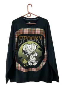 Halloween Snoopy Woodstock Sudadera Negra Camisa Momia Reciclada 3XL Espeluznante ÚNICA EN SU CLASE - Imagen 1 de 4