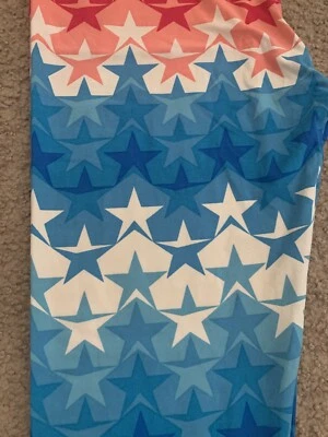 Nuevo con etiquetas Lularoe TC Rojo, Blanco, Azul Ombre con Estrellas Unicornio - Americana 4 de Julio Foto 1 de 3