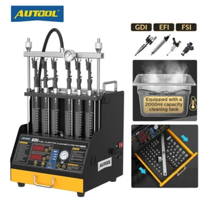 GDI EFI FEI fuel injector tester cleaning machine Ultrasonic Heated Cleaner 110V - Bild 1 von 18