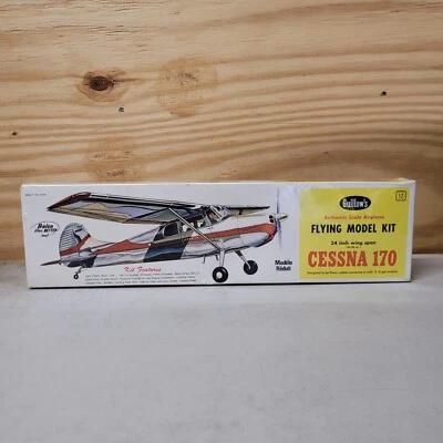 Vintage NOS Guillow's Cessna 170 24" Wing Span Balsa Scale Flying Model Kit 302 - Image 1 of 3