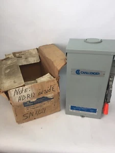 CHALLENGER RHDN321SN HEAVY DUTY SAFETY SWITCH 240VAC 30AMP 3PH 7-1/2HP RAINPROOF - Picture 1 of 10
