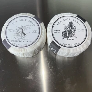 Kopakauai Soap Co. 2pc Lot Sea Salt Soaps 5.7oz Each ~ Hanalei & Pacific Coast - Picture 1 of 2