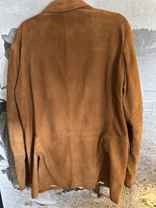 pal zileri blazer Lambskin Suede Cognac Sz48 Euro Made In Italy - Picture 1 of 18