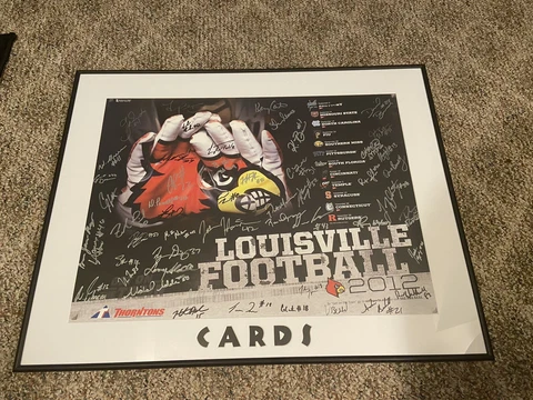 Louisville Football 2012 Poster Signed Charlie Strong Teddy Bridgewater And More Cover