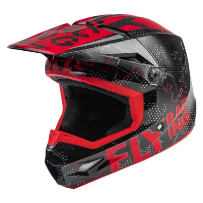 FLY RACING YOUTH HELMET KINETIC SCAN BLACK RED MOTOCROSS KIDS JUNIOR CHEAP MX