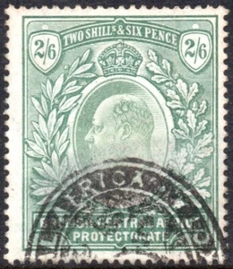 Nyasaland 1903-04 2s6d grey-green & green, wmk Crown CC, SG.63, fiscally used - Picture 1 of 1