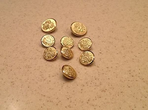 Vintage Gold Tone Buttons 9  Total Blazer JAcket 2 Large 7 Small Nice Men's - Picture 1 of 4