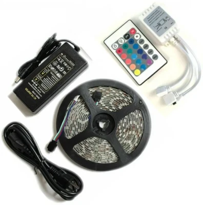 Bright 12V 5M 16.4ft 5050 RGB Waterproof SMD 300 LED Flexible Strip light USA - Image 1 of 4