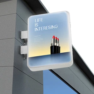 Scatola Luminosa Pubblicitaria LED Rettangolare Doppia Faccia Illuminata Proiezione Insegna - Foto 1 di 24