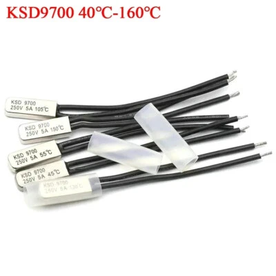 1-10 Pcs Bracket 5A 250V Degree Centigrade Temperature Switch 30-150°C KSD9700 - Image 1 of 4