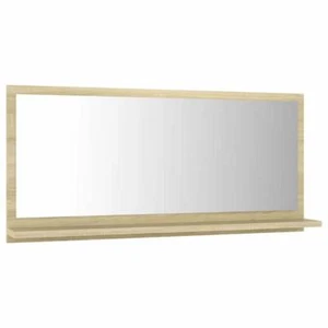 Sonoma Oak European Bathroom Mirror 31.5"x4.1"x14.6" Stylish, Functional w Shelf - Picture 1 of 7