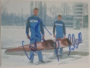 THOMAS PFRANG + REINER SCHOLL Autogramm Signiert Orginal Autogrammkarte  - Bild 1 von 1
