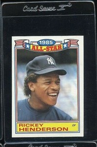 1986 TOPPS ALL STAR GLOSSY SET #7 RICKEY HENDERSON HOF NEW YORK YANKEES 