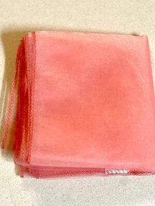 Linen Tablecloth Organza Table Runner 14x108 Coral For Wedding Birthday Decor - Picture 1 of 2