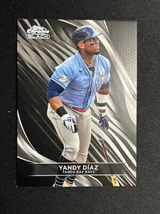 2024 Topps CHROME BLACK YANDY DIAZ TAMPA BAY RAYS #77 - Picture 1 of 2