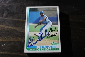 TARJETA AUTOGRAFIADA GENE GARBER ATLANTA BRAVES - Imagen 1 de 1