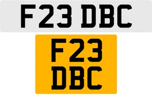 F23 DBC OLD STYLE 3X3 NUMBER PLATE DAN DAV DON DEL DEZ DONNA DIANE DAZ DALE DREW - Picture 1 of 1