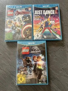 3 Sealed Nintendo Wii U Spiele Lego Jurassic World Lego Avengers Just Dance NEU - Bild 1 von 2