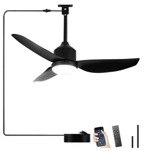 Outdoor Ceiling Fan with Light: 42 Inch Gazebo Fan -Plug in Waterproof for Patio - Picture 1 of 10