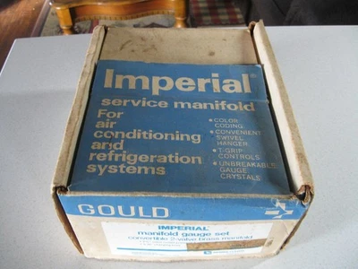 Imperial Gould 496-C 机械歧管仪表套装 2 阀带软管 — 第 1/3 张图片