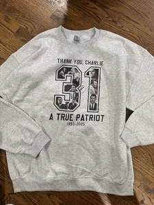 Freedom Charlie Kirk Memorial Shirt, Thank You Charlie 31 Sweatshirt Gildan XL - Bild 1 von 3