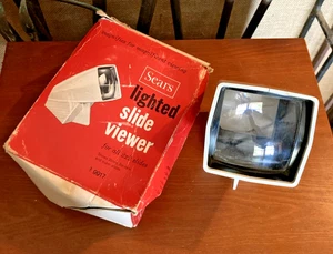 Slide Viewer  Sears Lighted 2x2   W/ Original Box, Vintage - Picture 1 of 2