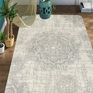 Vintage Medallion Area Rug - 3x5 Washable Entryway Rug Non Slip Distressed Ru... - Picture 1 of 7