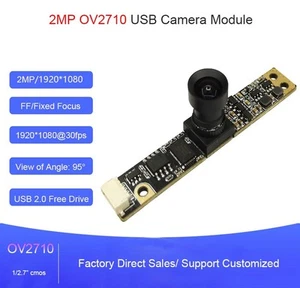 2MP OV2710 USB2.0 Camera Module 95° No Distortion FF Fixed Focus 30fps UVC OTG - Afbeelding 1 van 11