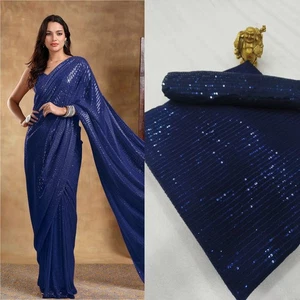 Blusa Sari Fiesta India Boda Diseñador Ropa Sari Bollywood Étnica Paquistaní - Imagen 1 de 1