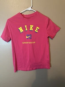 T-shirt maglietta ragazza rosa The Nike Sports Club vestibilità ampia L - Foto 1 di 3