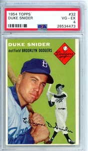 1954 Topps Duke Snider #32 PSA grado 4 en muy buen estado "invertir sin precio base" - Imagen 1 de 2