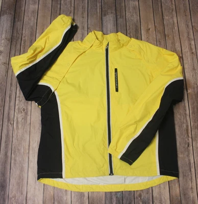 Jaqueta masculina Cannondale Feel It conversível colete de ciclismo amarelo preto branco XXL - Imagem 1 de 4